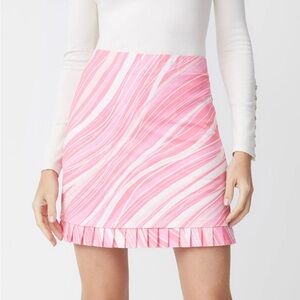 Pink Striped Women's Skirt